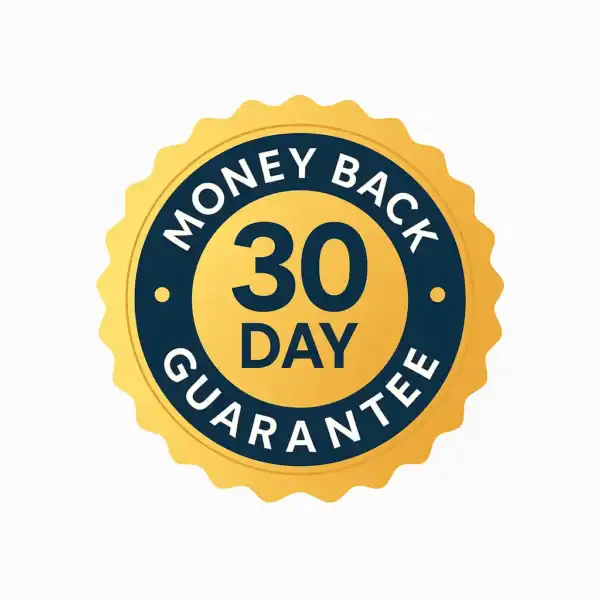 30-day money-back guarantee badge
